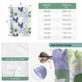thumbnail image 6 of Spring Floral Checkered Tie Up Curtains 45 Inches Long, Kitchen Window Curtains Over Sink, Sage Green Purple Buffalo Plaid Small Window Curtains Shade Balloon Curtains Valances for Bedroom 34"x45", 6 of 8