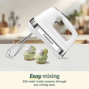 Cuisinart Power Advantage PLUS 5-Speed 220-Watt Hand Mixer, White