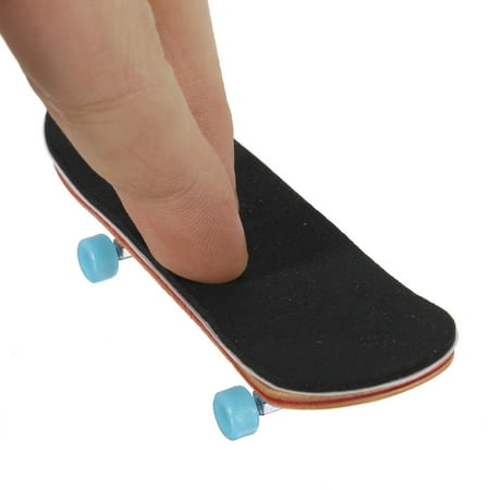 Ape Skate - Brain Development New Finger Skateboard Deck Mini Board Games Toy Gift- Maple Wood Finger Skate Board Blue Grit Foam Tape Blue
