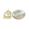 thumbnail image 3 of New 14k yellow Gold Virgo zodiac sign Pendant charm astrology fine jewelry 1.2g, 3 of 12