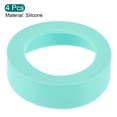 thumbnail image 3 of Uxcell 62mm ID Anti-slip Bottom Sleeve Cover Water Bottle Boot Cyan 4 Pack, 3 of 5