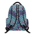 thumbnail image 2 of Chririnla Tie Dye Leopard Print Multi-pocket Bookbag with multi-tasche Large Capacity Kids Backpack, Lightweight 17 Inch School Bag for Daily Use Travel Elementary School, 2 of 10