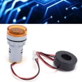 thumbnail image 3 of Ymiko Current Meter Signal Light,Current Signal Indicator,Current Signal Indicator Universal 2‑Display Round Lamp Light 60~500V AC AD16-22DVA, 3 of 8