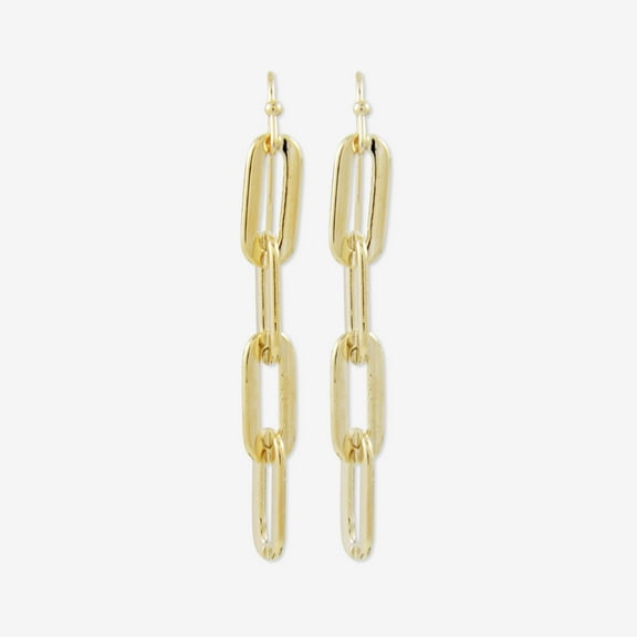 sanctuaire Flat Chain Drop Earrings Gold