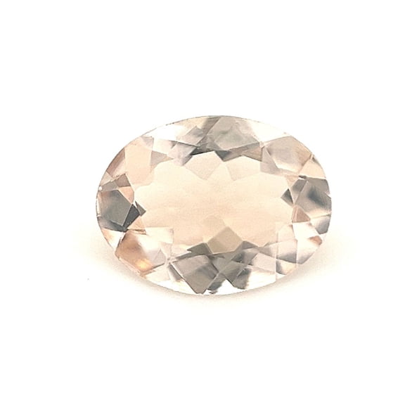 Certified Natural 1 Carat Champagne Pink Morganite Oval Shape Brilliant Cut 8x6 mm Loose Gemstone