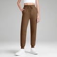 thumbnail image 2 of Wutalume Women's Joggers with Pockets, High Waisted Sweatpants Tapered Leg Drawstring Lightweight Athletic Pants for Sports and Casual,Camel S, 2 of 5