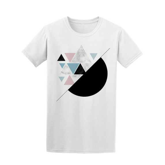 Minimalistic Marble Modern Shapes Design Tee Men's -Image by Shutterstock