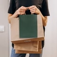 thumbnail image 2 of MLINS Dark Green Paper Shopping Bags for Storage Sturdy and Durable 10pcs, 2 of 6
