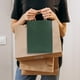 thumbnail image 2 of Bolsa de papel Kraft de 10 piezas Bolsa de panadería Manija, 2 of 6