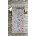 thumbnail image 3 of Ambesonne Vintage Quilted Bedspread Set 2 Pcs, Oriental Spring Flowers, Twin Size, Pink Pale Blue, 3 of 3