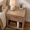 thumbnail image 3 of ARKANTOS Large Nightstand Set of 2, Farmhouse Style Bedside Tables, for Bedroom and Living Room, Natural Oak, 3 of 11