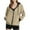 Khaki, variant on Womens Coats Plus Size Hooded Coat Waterproof Windproof Rainproof Jacket Solid Color Jacket,Tops for Women