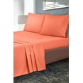 thumbnail image 4 of Royale Linens Twin Size Flat Sheet Only - Brushed 1800 Microfiber - Wrinkle&Stain Resistant - Hotel Quality Flat Sheet Sold Separately - Top Sheet for Bed (Twin, Coral), 4 of 10