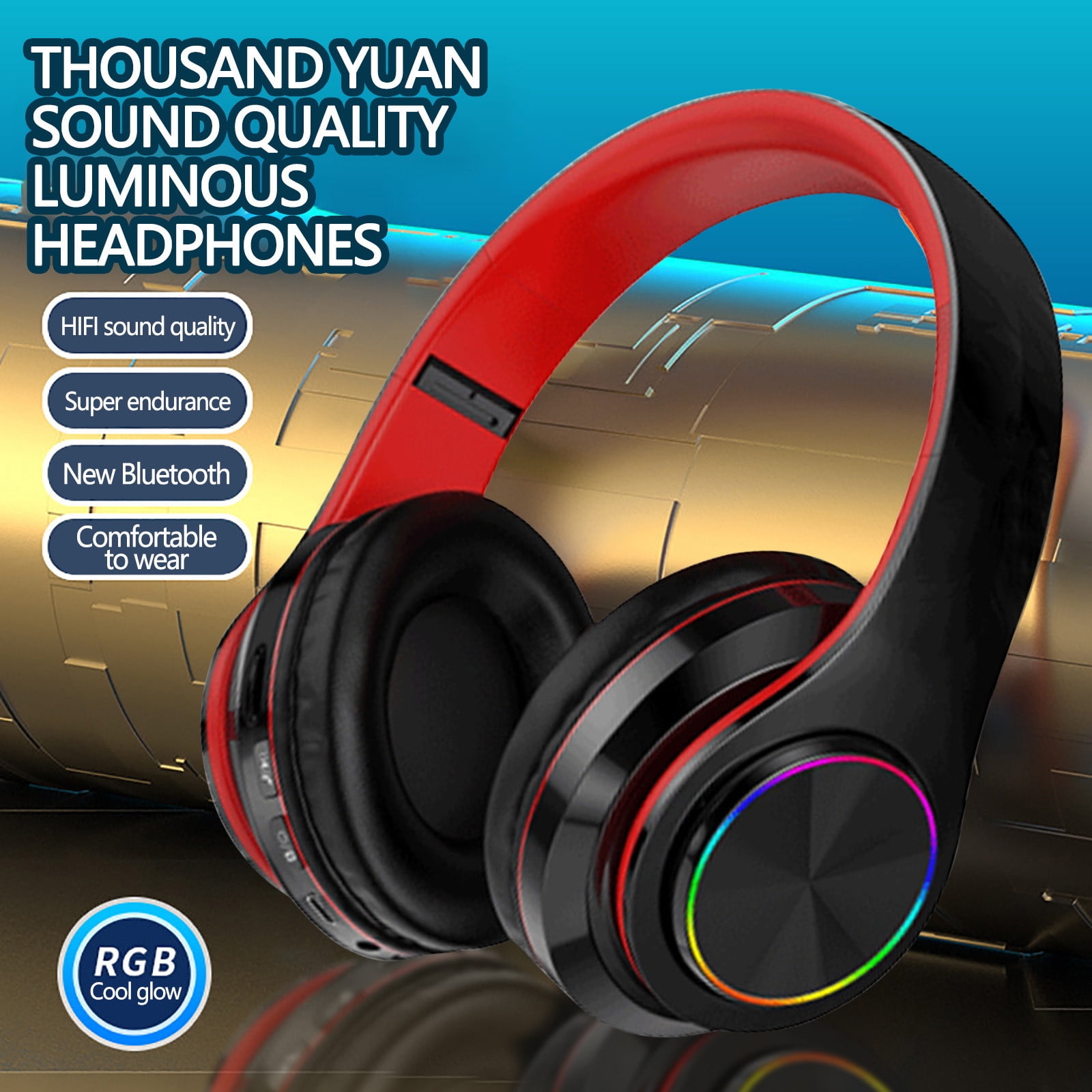 Bluetooth Headphones Over-Ear, Foldable Wireless and Wired Stereo Headset Micro SD/TF, FM for Cell Phone,PC,Soft Earmuffs &Light Weight for Prolonged Wearing,Camouflage