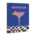 thumbnail image 4 of Stupell Industries Cocktail Club on Checkered Food & Beverage Painting Wrapped Canvas Art Print Wall Art, 36 x 48, 4 of 8