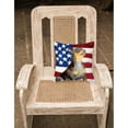 thumbnail image 2 of Carolines Treasures BB9724PW1818 Miniature Pinscher 2 Patriotic Fabric Decorative Pillow  18H x18W multicolor, 2 of 2