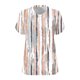 thumbnail image 4 of Hecho para Más Camisa de las Mujeres, Manga Corta con Cuello en V de Tamaño Más Grande, Camisa de Base de Impresión para las Mujeres, 4 of 6