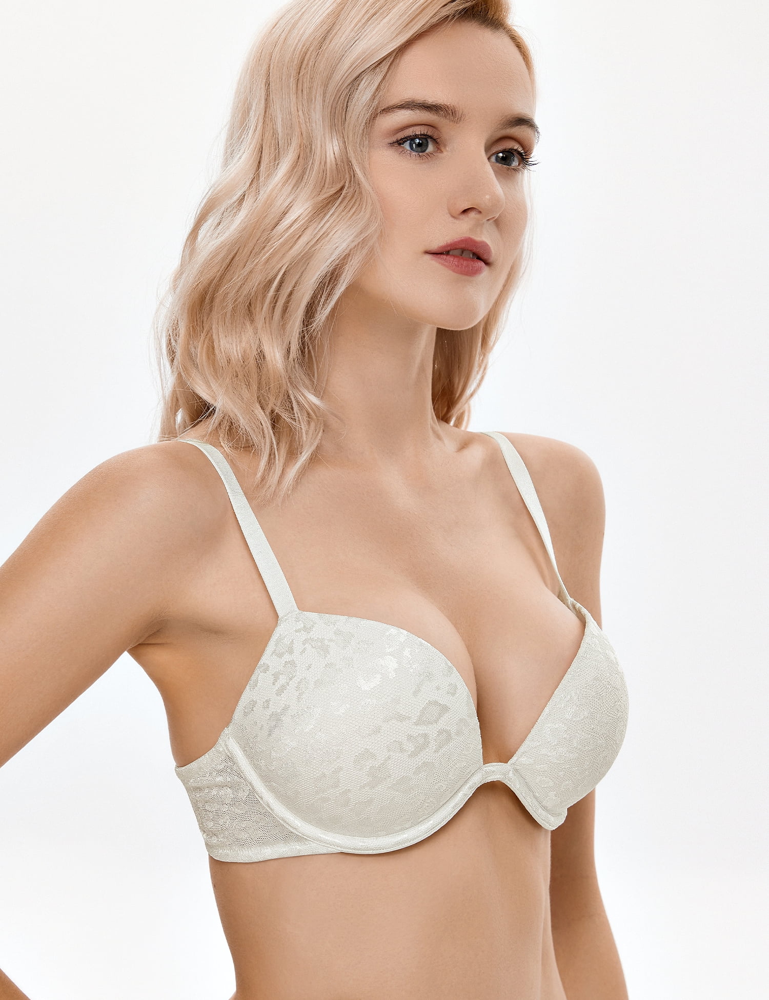 White Push Up Correct Bra Sizes Deep V Plunge Plus Size Big Cup Women S Bra  Ladies Everyday Sexy Correct Bra Size Wire Free 70 75 80 85 90 95 A B C D E  LJ200815 From Luo02, $10.44