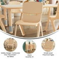 thumbnail image 3 of Emma + Oliver 10 Pack Nat Plastic Stackable School Chair with 12" Seat Height - Preschool Seating, 3 of 12