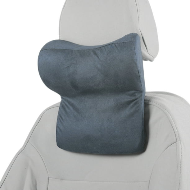 Almohada para reposacabezas de automóvil Unique Bargains Almohada ergonómica de soporte para el cuello Cachemira, Espuma de Memoria Azul Oscuro
