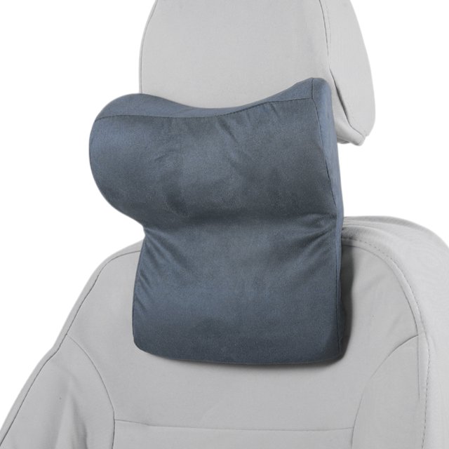 Almohada para reposacabezas de automóvil Unique Bargains Almohada ergonómica de soporte para el cuello Cachemira, Espuma de Memoria Azul Oscuro