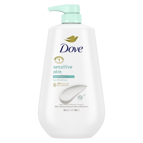 Jabón corporal Dove Piel Sensible Hipoalergénico 400 mL con dosificador