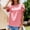 Pink, variant on Petal Sleeve Tops for Womens Summer Rond Neck Tee Short Sleeve Shirts Trendy Casual Loose Solid Basic Tunic Tshirt