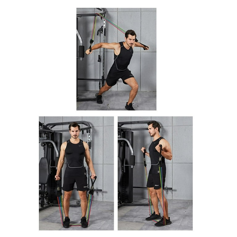 BEIVES Fitness Resistance Bands Set Natural Latex Workout Bands Max 150lbs Toning Shoulders Strap Tube Handles Walmart