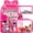 Rose Clear Backpack for Girls, variant on 17" Sequin Clear Backpack for Girls - 3Pcs Sparkle Flip Design Stadium Approved Set, Waterproof Campus/School Transparent Bookbag (Purple)