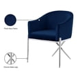 thumbnail image 4 of Meridian Furniture Xavier Navy Velvet Dining Chair, 4 of 7