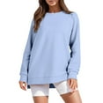 thumbnail image 5 of kamemir Hoodie Women Womens Oversized Sweatshirt Crewneck Long Sleeve Tunic Pollover Shirts Side Zipper Hoodie Sweater 2024 Fall Clothes(BU2,XXL), 5 of 6