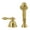 Brushed Brass, variant on Kingston Brass KSK3355ALTR Deck Mount Hand Shower with Diverter for Roman Tub Faucet, Oil Rubbed Bronze