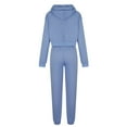 thumbnail image 5 of Black and Friday Deals,Sweatsuits for Women 2 Piece Crop Hoodie and Pant Sets Drawstring Tracksuit Sportswear Joggers Outfits (L, Blue), 5 of 6