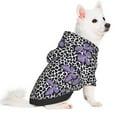 thumbnail image 2 of Honeii Purple Butterflies Print Small Dog Hoodies Pet Hooded Sweatshirts Fall Winter Puppy Cat Sweaters Warm Clothes for Small Dogs Outfits Costume-XX-Large, 2 of 7