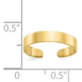 thumbnail image 3 of 14k Yellow Gold Adjustable Band Toe Ring Open Midi, 3 of 9