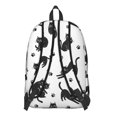 thumbnail image 3 of Black Cat and Paw Print White Pattern Backpack for School, Cute School Bag with Adjustable Shoulder Straps and Padded Back, 15.7"x11.8"x5.5", 3 of 5