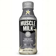 Muscle Milk Pro Series Intense Vanilla Protein Shake 14 Oz Plastic Bottles - Pack of 12