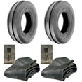 thumbnail image 1 of DEESTONE LOT of Two (2) 4.00-8 4.00x8 Tri Rib (3 Rib) Tires with Tubes, 1 of 3