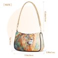 thumbnail image 3 of Lion Head PaintingWomen Small Shoulder Bag Crossbody Tote Hobo Bags Purse Clutch Handbags with Chain Strap for Women, 3 of 7