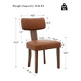 thumbnail image 3 of Yeshouse Juego de sillas de comedor modernas de cuero, con asiento y respaldo acolchados y estructura de madera, ideales para la cocina o el comedor, 3 of 8