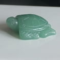thumbnail image 2 of 2'' Hand Carved Gemstone Crystal sea Turtle Figurine Animal Carving Statue Home Decor (Natural Green Aventurine), 2 of 12