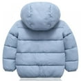 thumbnail image 2 of JUNWELL Toddler Boys Girls Hooded Down Jacket Winter Warm Fleece Coat Windproof Zipper Puffer Outerwear 2T-7T, 2 of 8