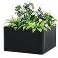 thumbnail image 1 of Metal Planter Box Large Garden Planter, Indoor Windowsill Plant Pot with Rounded Corners, Snap-On Assembly Planter for Patio Deck Garden Indoor Outdoor Plants, 1 of 6