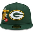 thumbnail image 2 of Men's New Era Green Green Bay Packers City Cluster 59FIFTY Fitted Hat, 2 of 6