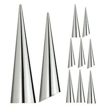 EXHUMKY Conical Cream Horn Molds 10Pcs Stainless Steel for Baking Pastries and Puff Sheets