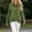 Army Green, variant on Womens Cowl Neck Tunic Top Relaxed Fit Long Sleeve Asymmetrical Hem Light Blue,Size 2XL