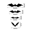 thumbnail image 2 of 3D Adhesive Bat Wall Stickers (120 Pcs), Waterproof Halloween Decor for Indoor Outdoor Window Home Office, 2 of 2