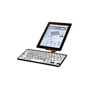 Large Print - Black on White Mini Bluetooth Keyboard - Mac