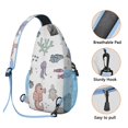thumbnail image 5 of Fish and Life Creatures Design Lightweight Hiking Sling Backpack Durable Multipurpose Crossbody Bag Perfect for Travel Beach and Daily Activities, 5 of 5