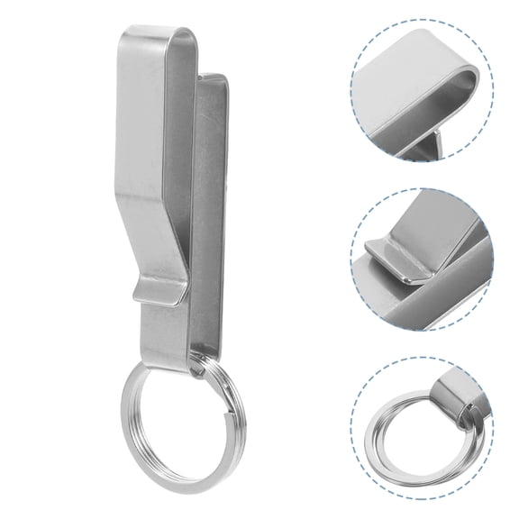 Worgeous  Key Chain Keychain for Car Keys Hooks Keyring but Belt Waist Man Silver